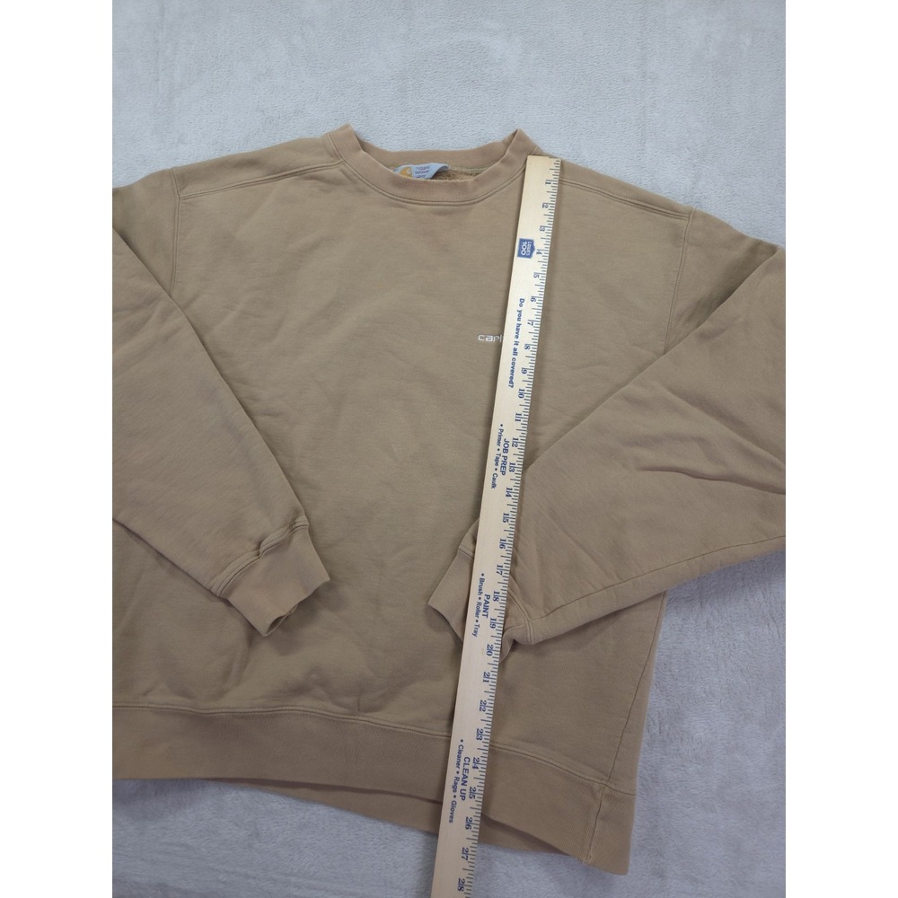 Vintage Carhartt Rugged Outdoor Wear Sweatshirt Mens XL Tan Brown Script Logo‎ - Picture 4 of 10